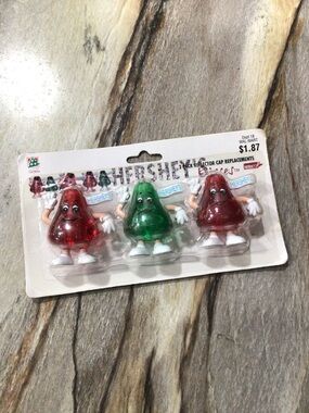 Vintage 1996 Hershey’s Kisses Christmas Light Reflector Caps NIP Set of 3